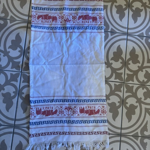 Tzevres Cretan table linen like new, 0.80x0.40 m