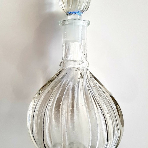 Crystal vintage carafe used with engravings
