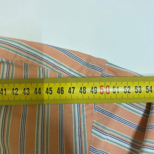 Ralph Lauren Fun Overhemd XL classic fit oxford orange green white pinstripe long sleeve shirt