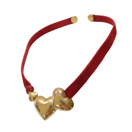 Louis Vuitton Sweet Monogram Red Velvet Choker necklace like new