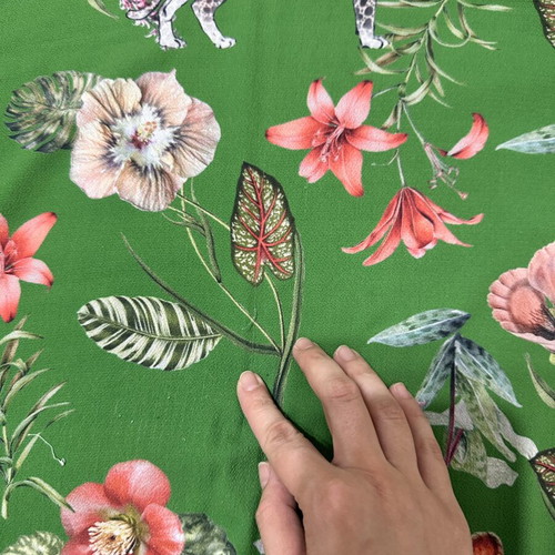Tropical blouse size 44 used with floral and leopard print