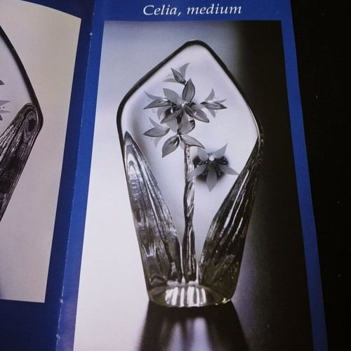 Celia paperweight handmade Maleras full lead crystal new