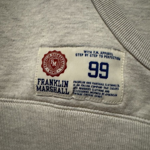 Franklin & Marshall men's hoodie gray with green lining size M like new