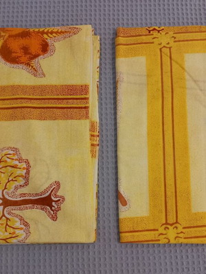 Tablecloths used, pack of 2, cotton 130x107 cm