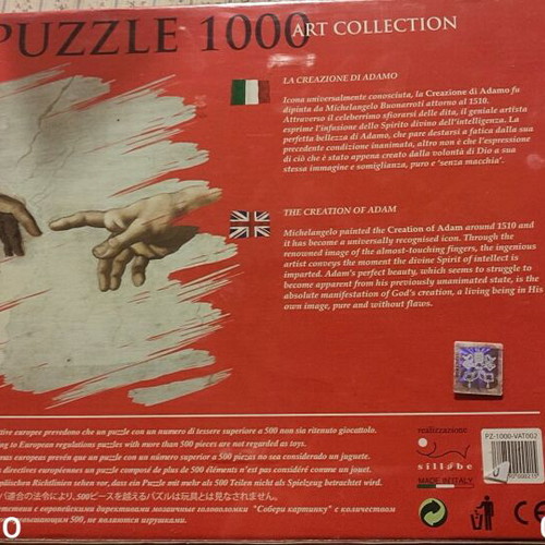 Michelangelo's Creation of Adam Puzzle 1000 pieces new