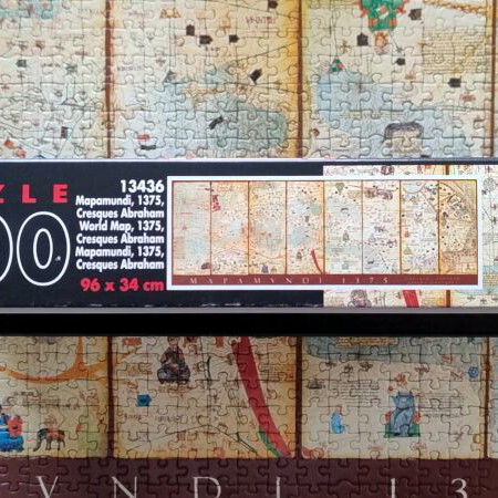 Puzzle Cresques AbrahamMapamundi 1375 Educa 1000 pieces used, complete