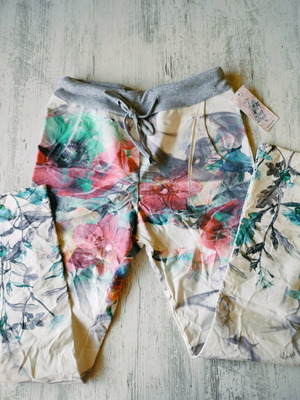 Summer women's pants new with drawstring and pockets, white and colorful