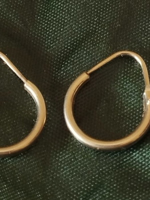 14k yellow gold hoop earrings, small size
