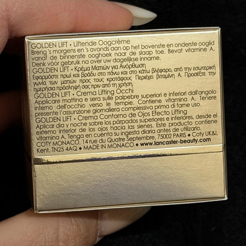 Lancaster Golden Lift Eye-Lifting Cream 15ml new, sealed