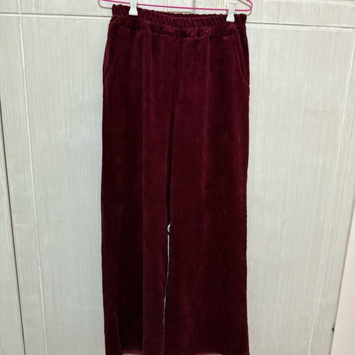 Rib pants like new, burgundy