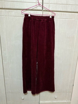Rib pants like new, burgundy