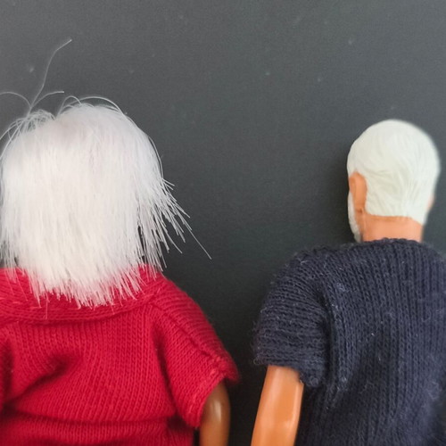 Lundby Dolls set of 2 used, grandmother and grandfather