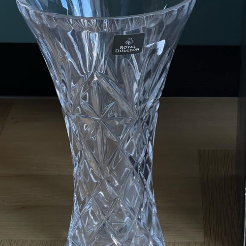 Royal Doulton crystal vase new
