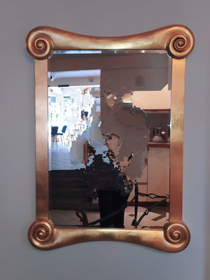 Large mirror from Florence with gold leaf new