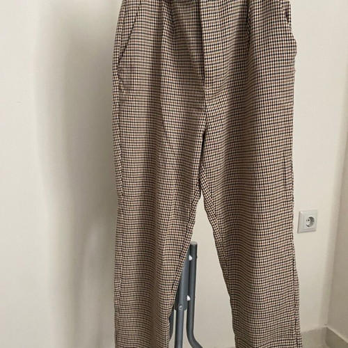 Brown plaid houndstooth trousers Pull & Bear size S like new