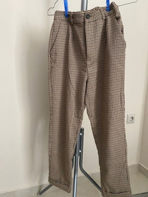 Brown plaid houndstooth trousers Pull & Bear size S like new