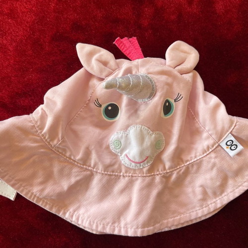 Zoocchini baby sun hat used UPF50+ Unicorn 6-12 months M
