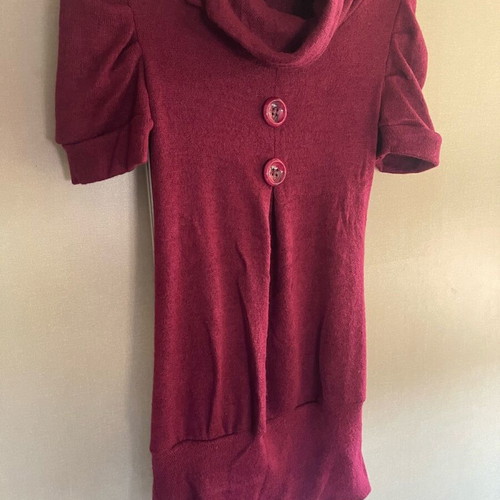 Women's knitted dress used, size small, red