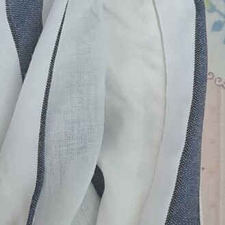 Zara Basic White and Blue Striped Ankle Trousers size M like new
