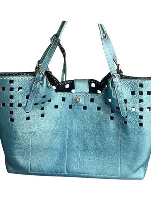 Pelle Borsa Tiffany Blue Leather Bag