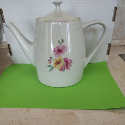 Porcelain tea set used like new, 11 pieces, vintage floral decor