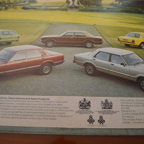 Ford Cortina front page vintage advertising brochure used