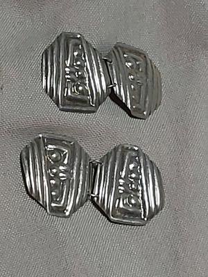 Vintage silver women's earrings from the 80s with clip used
