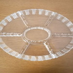 Crystal serving dish flower-shaped, new