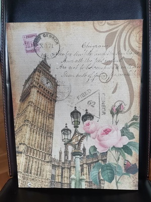 Big Ben canvas painting like new, 40x30 cm