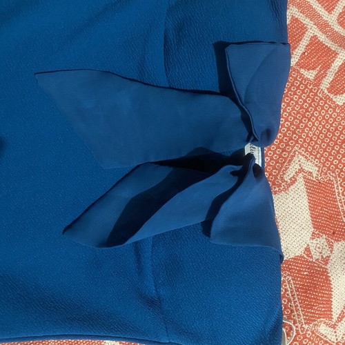 Strapless blouse, blue, size M