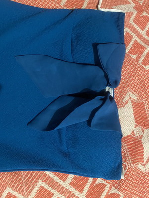 Strapless blouse, blue, size M