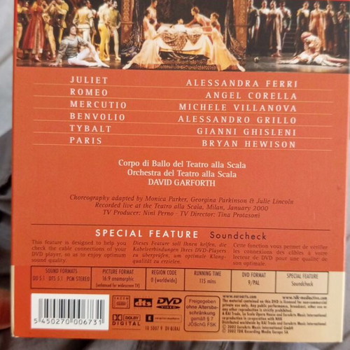 Romeo and Juliet Prokofiev Ballet DVD new, drama