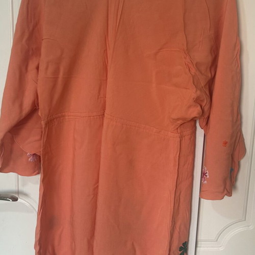 Boho kaftan dress Debbie Katz small, like new, orange with embroidery