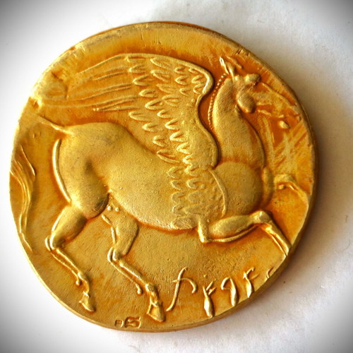 Ancient Pegasus Carthage Coin 24K Gold Plated New Museum Quality Replica