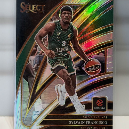 Sylvain Francisco Courtside Silver Prizm Select 25-26 Euroleague card