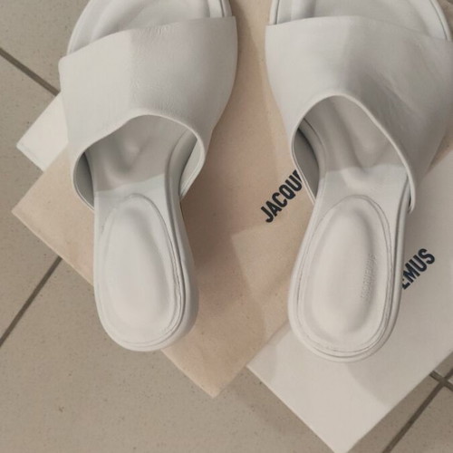 Jacquemus sandals mules white leather size 37 new