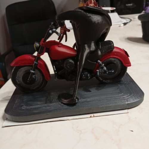 Taz Looney Tunes figure on motorcycle, new