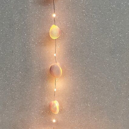Shell lighting garland handmade, 2 meters