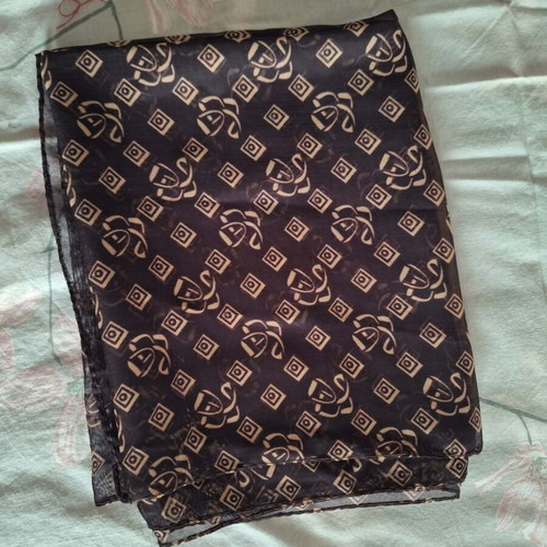 Women's scarf, beige and brown