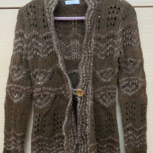 Promod cardigan size S like new, beige and brown