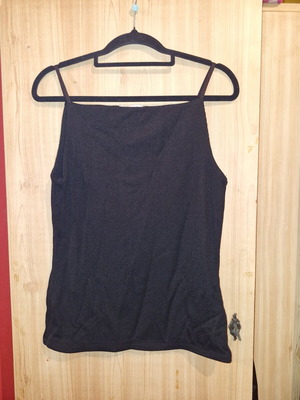 Zara black tank top new, size L