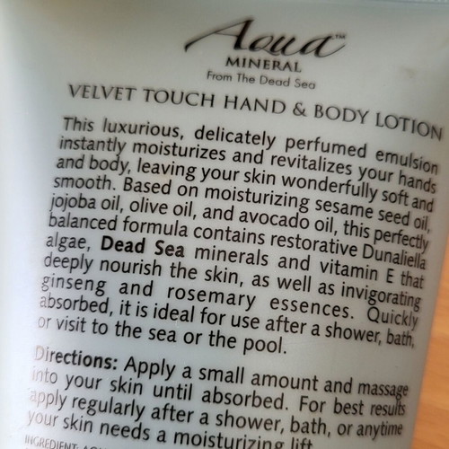 Aqua mineral set of 2 body lotions new 250ml