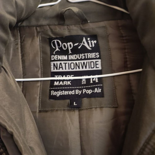 Men's jacket used, size large, with small defect