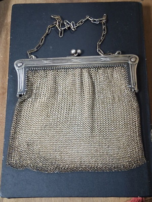 Silvered handbag early 1900s used