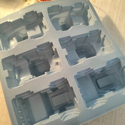 Silicone mold cars new, light blue color