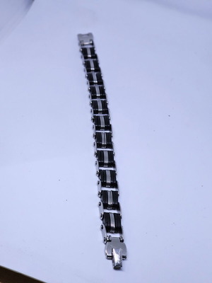 Men's stainless steel bracelet like new, modern design
