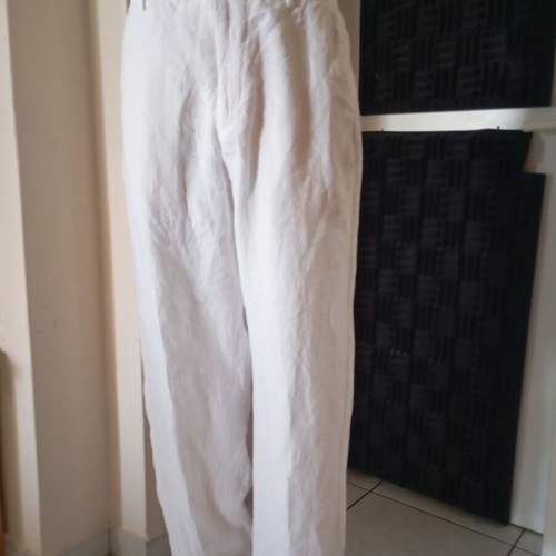 Zara women's linen pants size S, white