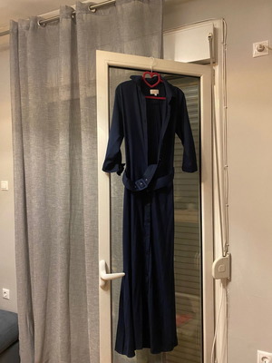 Dancing Leopard women's wrap dress blue like new