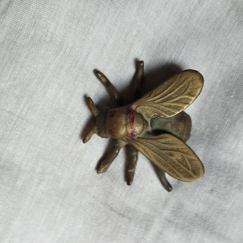 Brass paperweight shaped like an insect vintage
