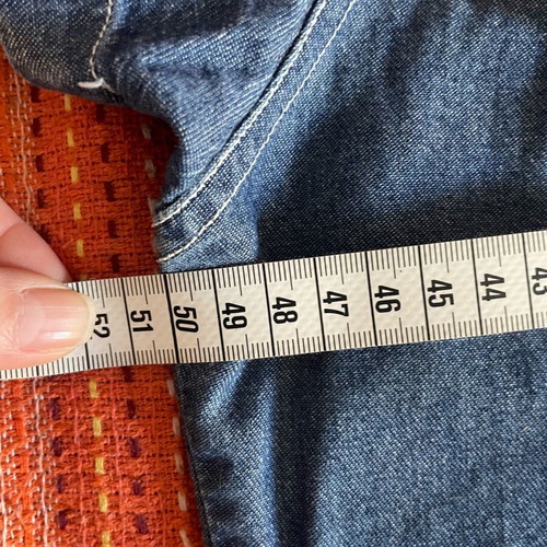 Denim shirt like new, short sleeve, blue, Greek made